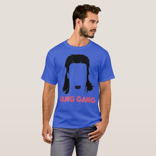 Gang Gang Mullet Design T-shirt (Voorkant volledig)
