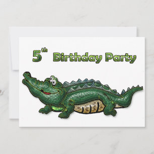 Gang Green Gator 5th Birthday Kaart