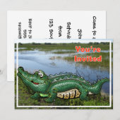 Gang Green Gator in de uitnodiging van Glades (Voorkant / Achterkant)