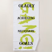 GANG! groene badhanddoek (Voorkant)