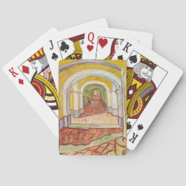 Gang in het asiel (door Vincent van Gogh) Pokerkaarten