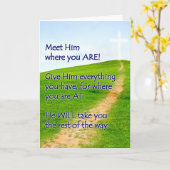 Gang met Christus Kaart (Gele Bloem)