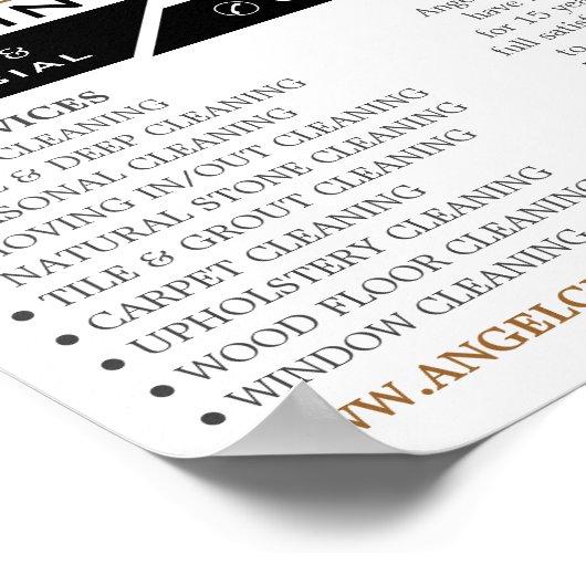 Gang Vloer, Schoonmaakdienst Reclame Poster (Hoek)