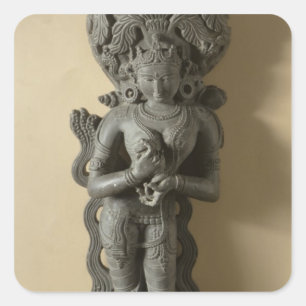 Ganga, godin die de heilige Ga van de rivier perso Vierkante Sticker