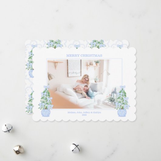 Gangbare randkaart voor milleniumKerstmis Feestdagenkaart (Voorkant / Achterkant in situ)