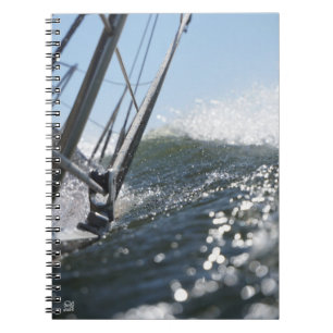 Gangboord onder water, actie. notitieboek