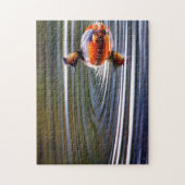 Gangde Grebe Duck Wyoming. Legpuzzel (Verticaal)