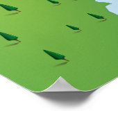 Ganges India kaart reisposter Poster (Hoek)