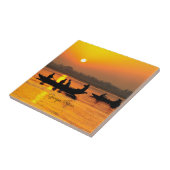 Ganges River, picturesque landscape photo, Tegeltje (Zijkant)