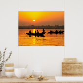 Ganges River, picturesque Poster (Keuken)