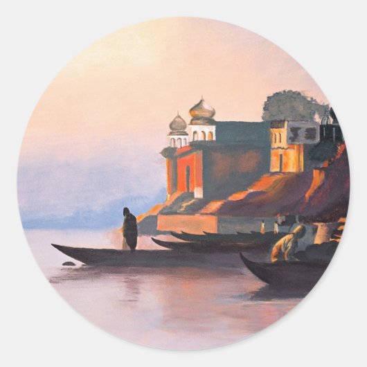 GangesDawn Ronde Sticker (Voorkant)