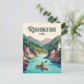 Gangesrivier Rishikesh India Briefkaart (Staand voorkant)