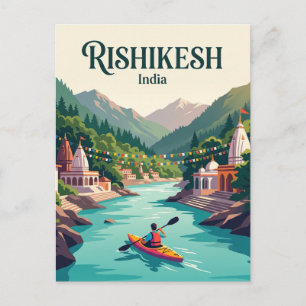 Gangesrivier Rishikesh India Briefkaart