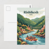 Gangesrivier Rishikesh, India Briefkaart (Voorkant / Achterkant)
