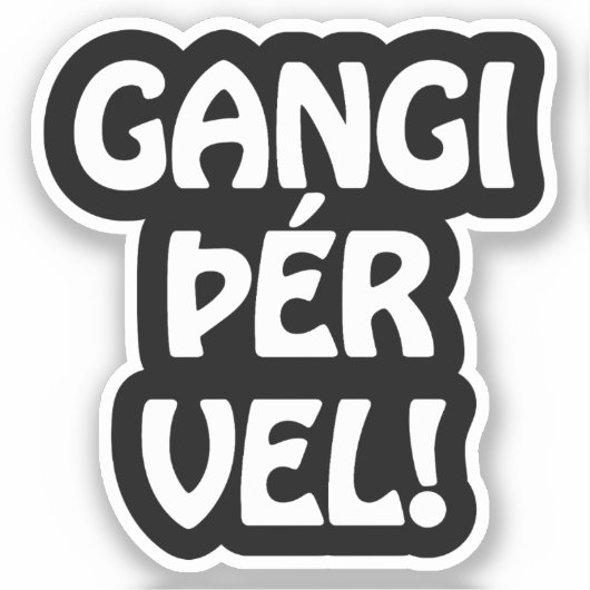 GANGI ÞÉR VEL! SUCCES! IJslandse taal Sticker (Voorkant)