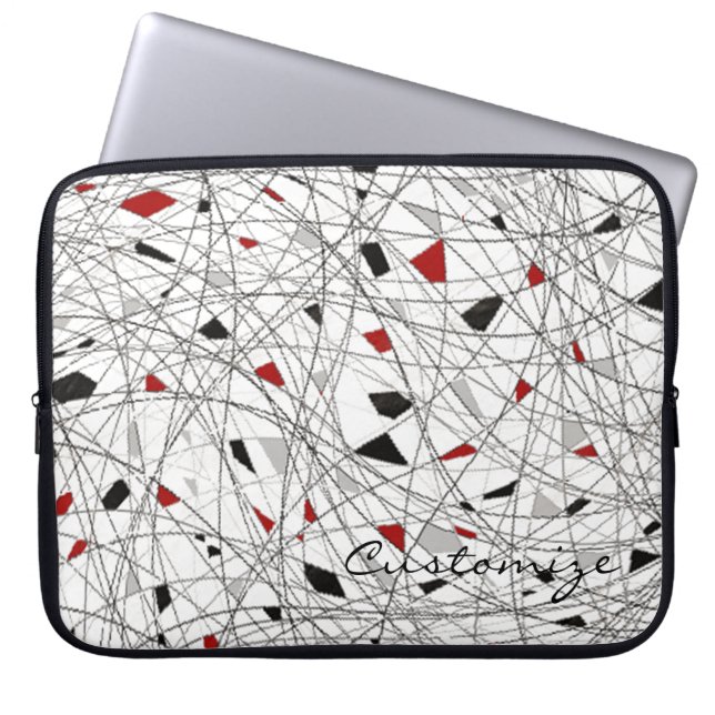 Gangleien Abstracte beschermhoes voor laptop Laptop Sleeve (Voorkant)