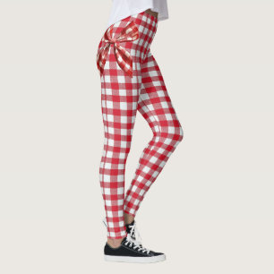 Gangnam Style Plaid Leggings met Schattigee Bow De