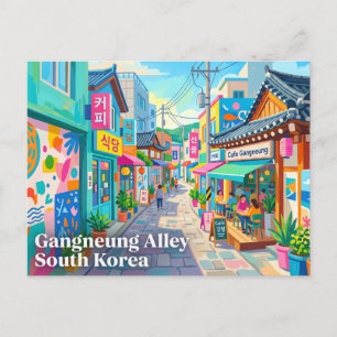 Gangneung-steeg Zuid-Korea Briefkaart