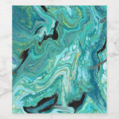 Gangs Back 1 Rustgevende Blauw Groene Wijnfles Lab Wijn Etiket (Enkel label)