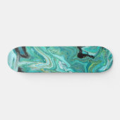 Gangs Back 1 Vloeibaar Groen Abstract Skateboard D (Horizontaal)