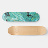 Gangs Back 1 Vloeibaar Groen Abstract Skateboard D (Horizontaal)
