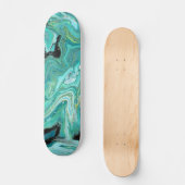 Gangs Back 1 Vloeibaar Groen Abstract Skateboard D (Voorkant)