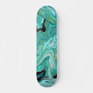 Gangs Back 1 Vloeibaar Groen Abstract Skateboard D