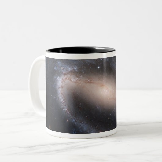 Gangspiral Galaxy NGC 1300 Tweekleurige Koffiemok (Voorkant links)