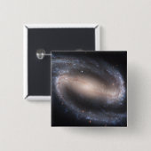 Gangspiral Galaxy NGC 1300 Vierkante Button 5,1 Cm (Voorkant /achterkant)