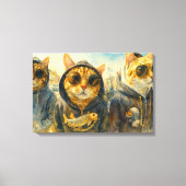 Gangsta Cats Canvas Afdruk (Voorkant)