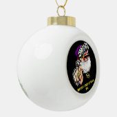 Gangsta Claus kerstboomversiering Keramische Bal Ornament (Links)