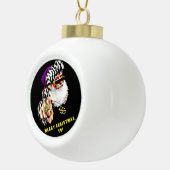 Gangsta Claus kerstboomversiering Keramische Bal Ornament (Rechts)