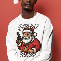 Gangsta Claus mit Pistole