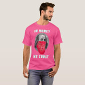 Gangsta in Money We Trust Dollar Rap Hustle Hiphop T-shirt (Voorkant volledig)