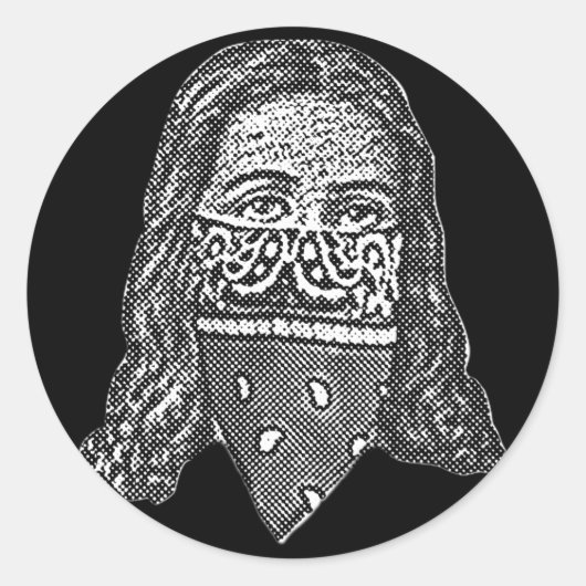 Gangsta Jesus Ronde Sticker (Voorkant)