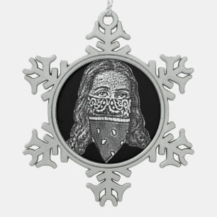 Gangsta Jesus Tin Sneeuwvlok Ornament