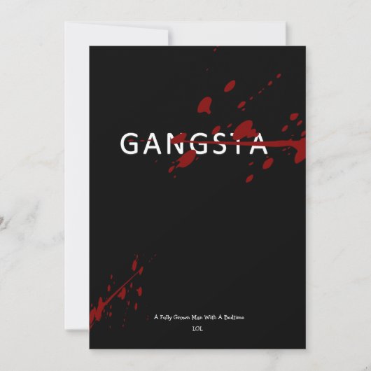 GANGSTA KAART - JAILMATECARDS.CO.UK - VERJAARDAGSF (Voorkant)