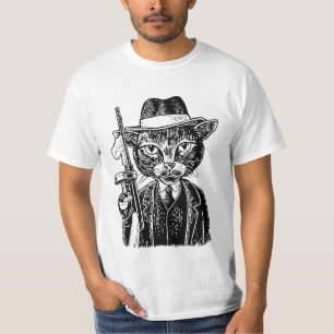 Gangsta-kattenpistool T-shirt