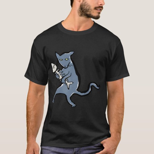 gangsta kitten t-shirt (Voorkant)