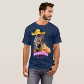 Gangsta Life Horse grappig T-shirt (Voorkant volledig)