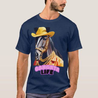 Gangsta Life Horse grappig T-shirt