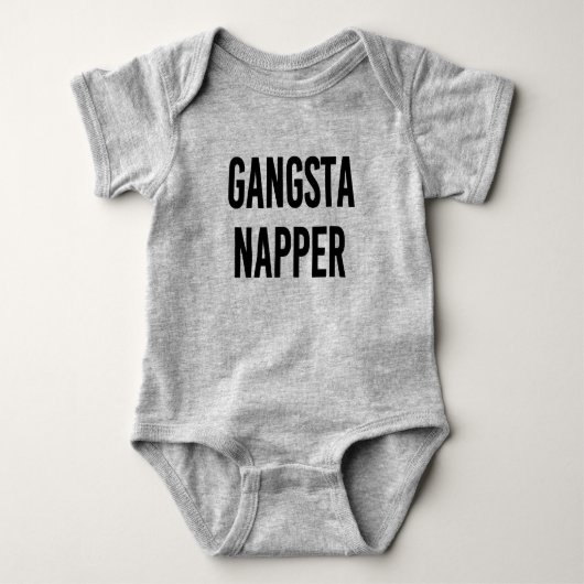 Gangsta Napper grappig baby shirt (Voorkant)