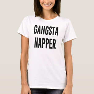Gangsta Napper grappig shirt met moe-duiken voor v