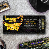 Gangsta Party - Hiphop Theme Ticket Uitnodiging