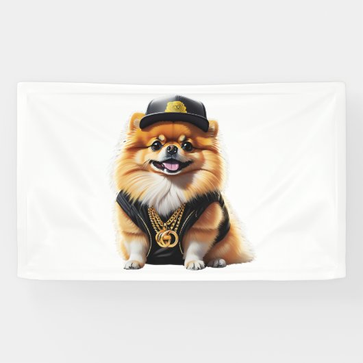 Gangsta Pomeranian - Hip Hop Dog Swag Spandoek (Horizontaal)