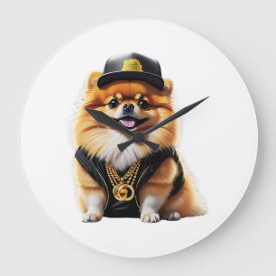 Gangsta Pomeranian - Hip Hop Hond Swag Grote Klok