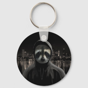Gangsta raccoon sleutelhanger