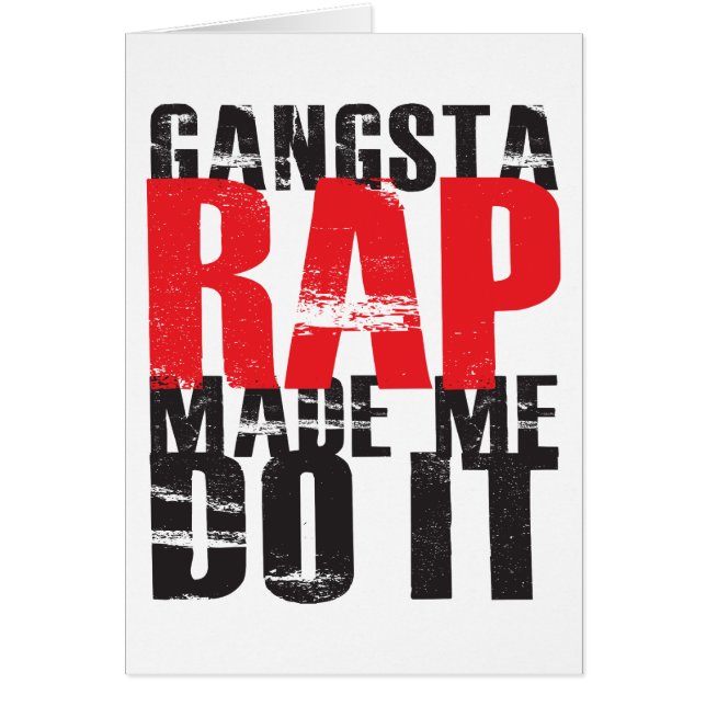 Gangsta Rap deed het voor mij - zwart (Voorkant)