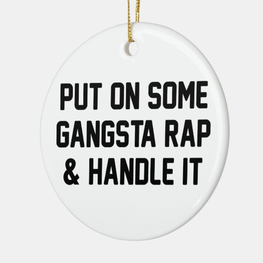 Gangsta Rap en handig het Keramisch Ornament (Links)