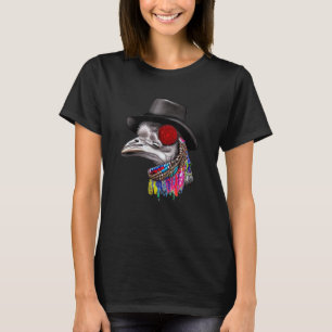 Gangsta Rap Struisvogel Hoed Kettingen Dieren Fe T-shirt